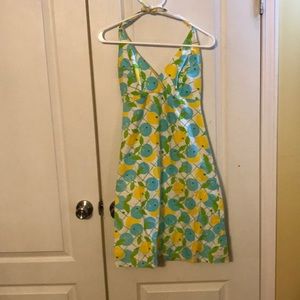 Sun dress with fruit on it